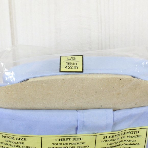 NWT! Muffino Blue Long Sleeve Collared Dress Shirt and Tie Set Size L - Picture 7 of 10